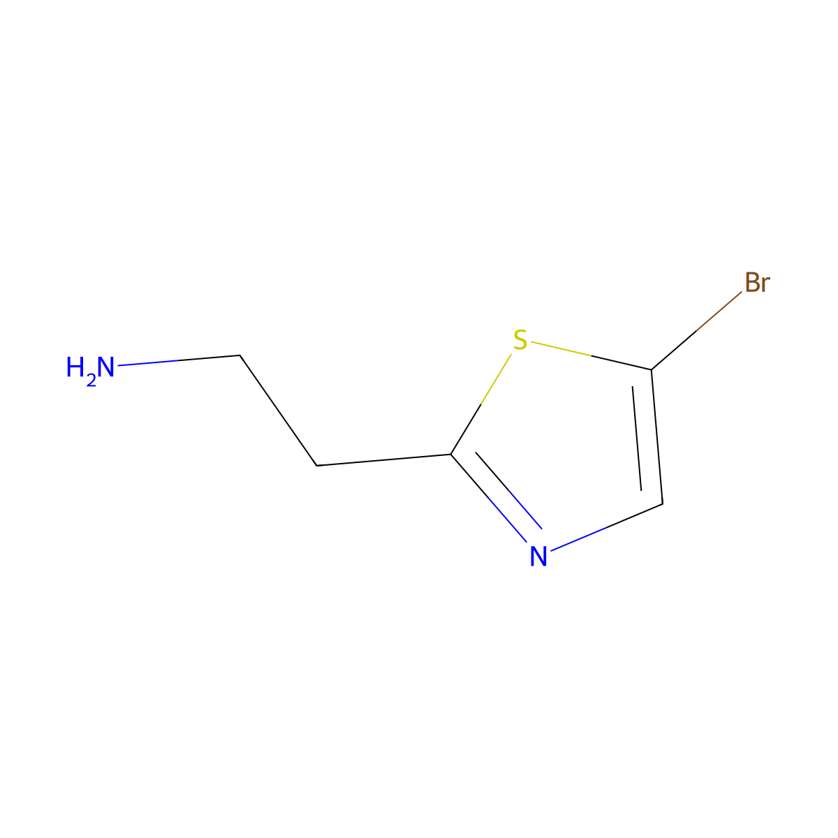 2-(5-Bromo-1,3-thiazol-2-yl)ethan-1-amine molecular structure, CAS 1211526-44-1