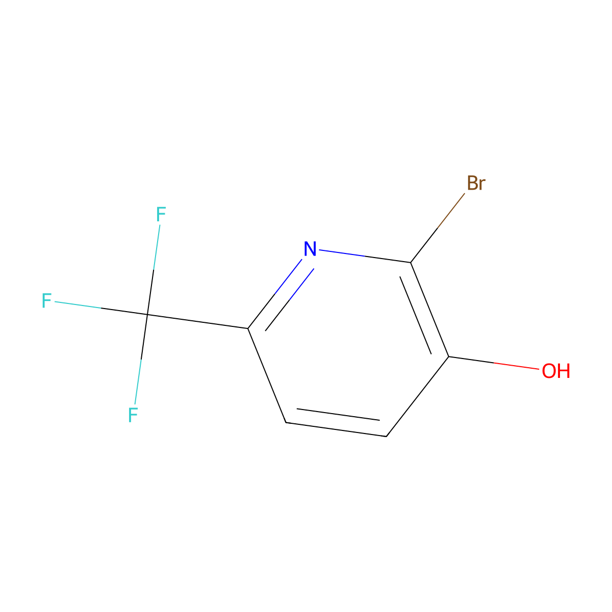 2-Bromo-6-(trifluoromethyl)pyridin-3-ol molecular structure, CAS 1211526-50-9