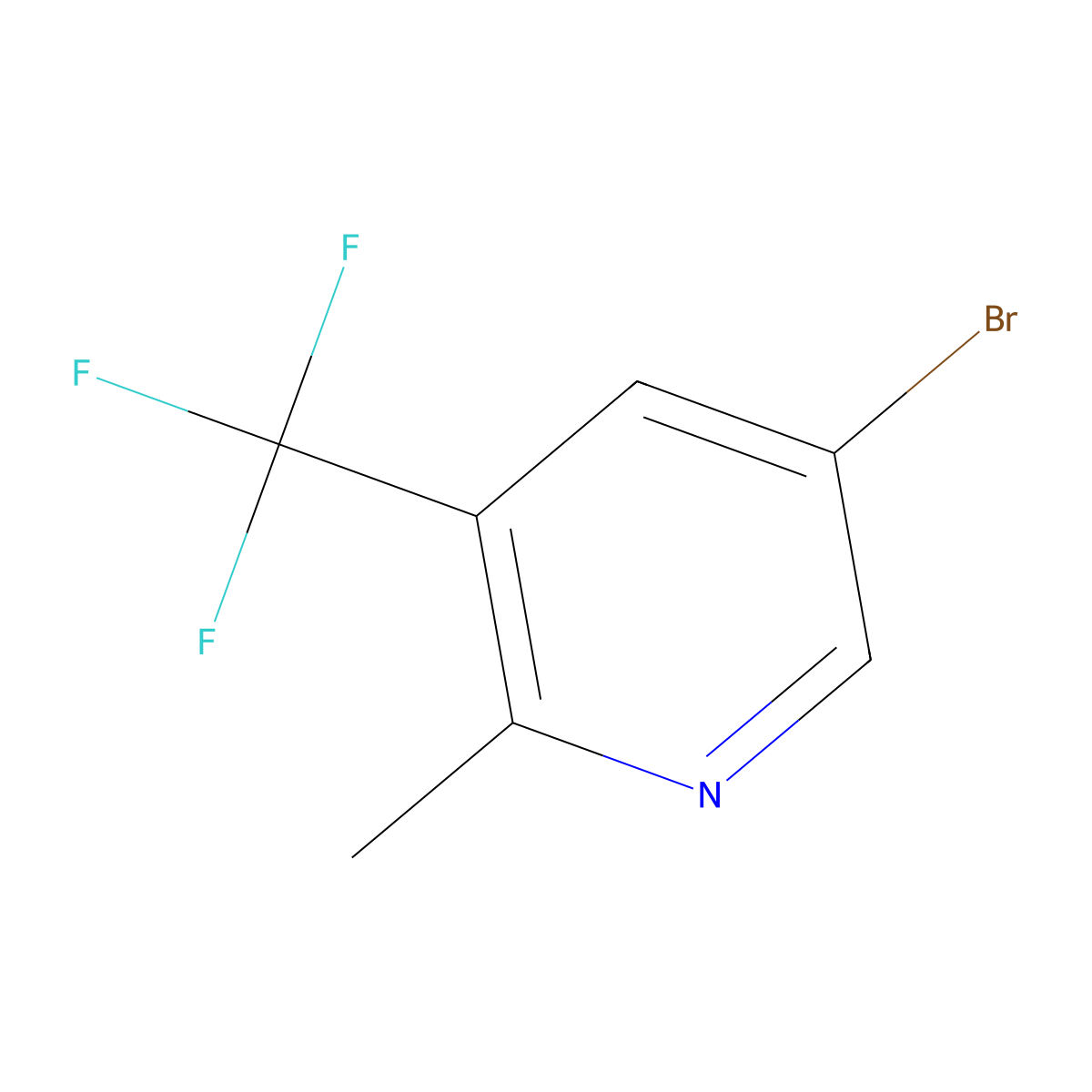 5-Bromo-2-methyl-3-(trifluoromethyl)pyridine molecular structure, CAS 1211526-51-0