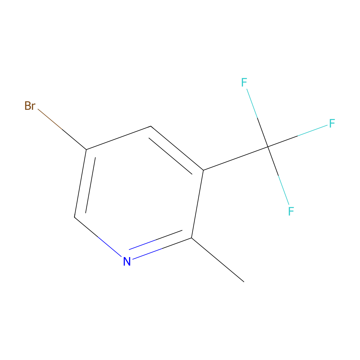 5-Bromo-2-methyl-3-(trifluoromethyl)pyridine molecular structure, CAS 1211526-51-0