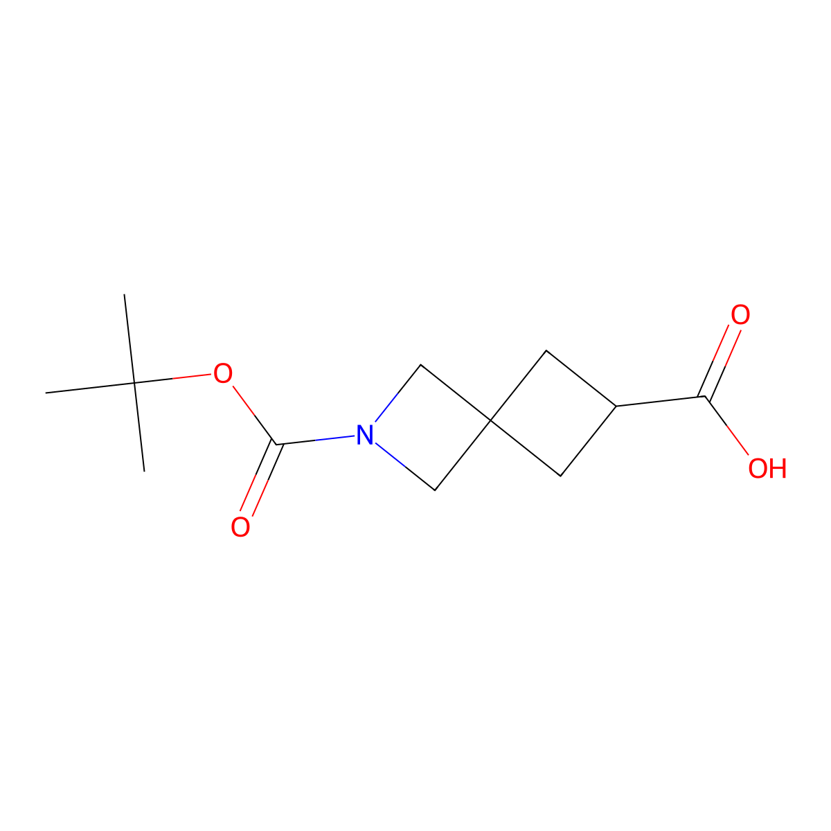 2-[(Tert-butoxy)carbonyl]-2-azaspiro[3.3]heptane-6-carboxylic acid molecular structure, CAS 1211526-53-2