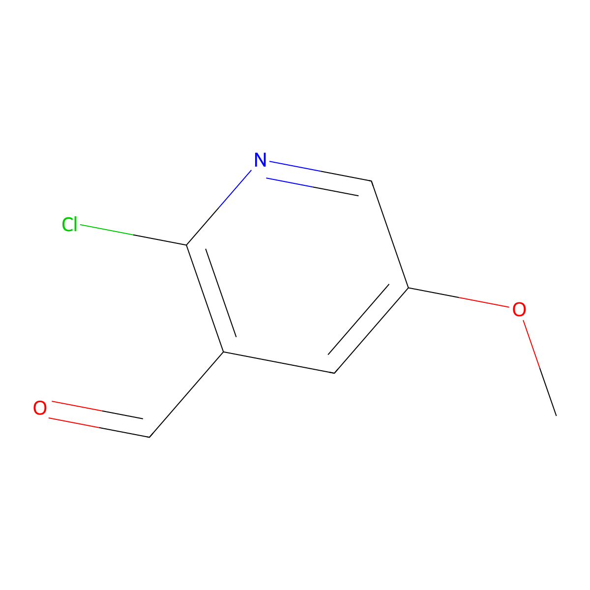 2-Chloro-5-methoxynicotinaldehyde molecular structure, CAS 1211526-54-3
