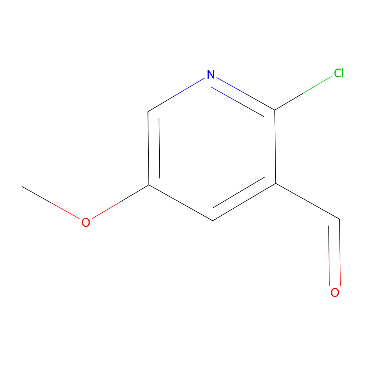 2-Chloro-5-methoxynicotinaldehyde molecular structure, CAS 1211526-54-3