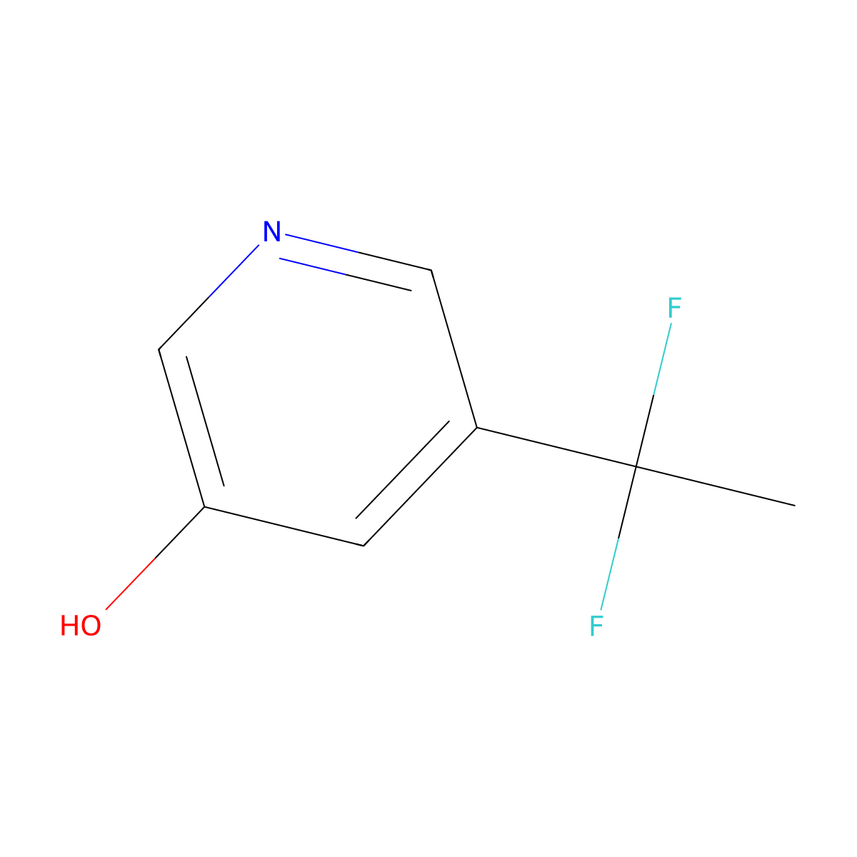 5-(1,1-Difluoroethyl)-3-pyridinol molecular structure, CAS 1211526-57-6