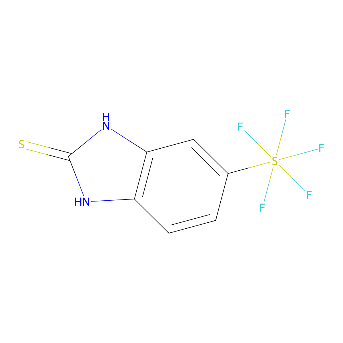 5-Pentafluorosulfanyl-1H-benzo[D]imidazole-2(3H)-thione molecular structure, CAS 1211526-90-7