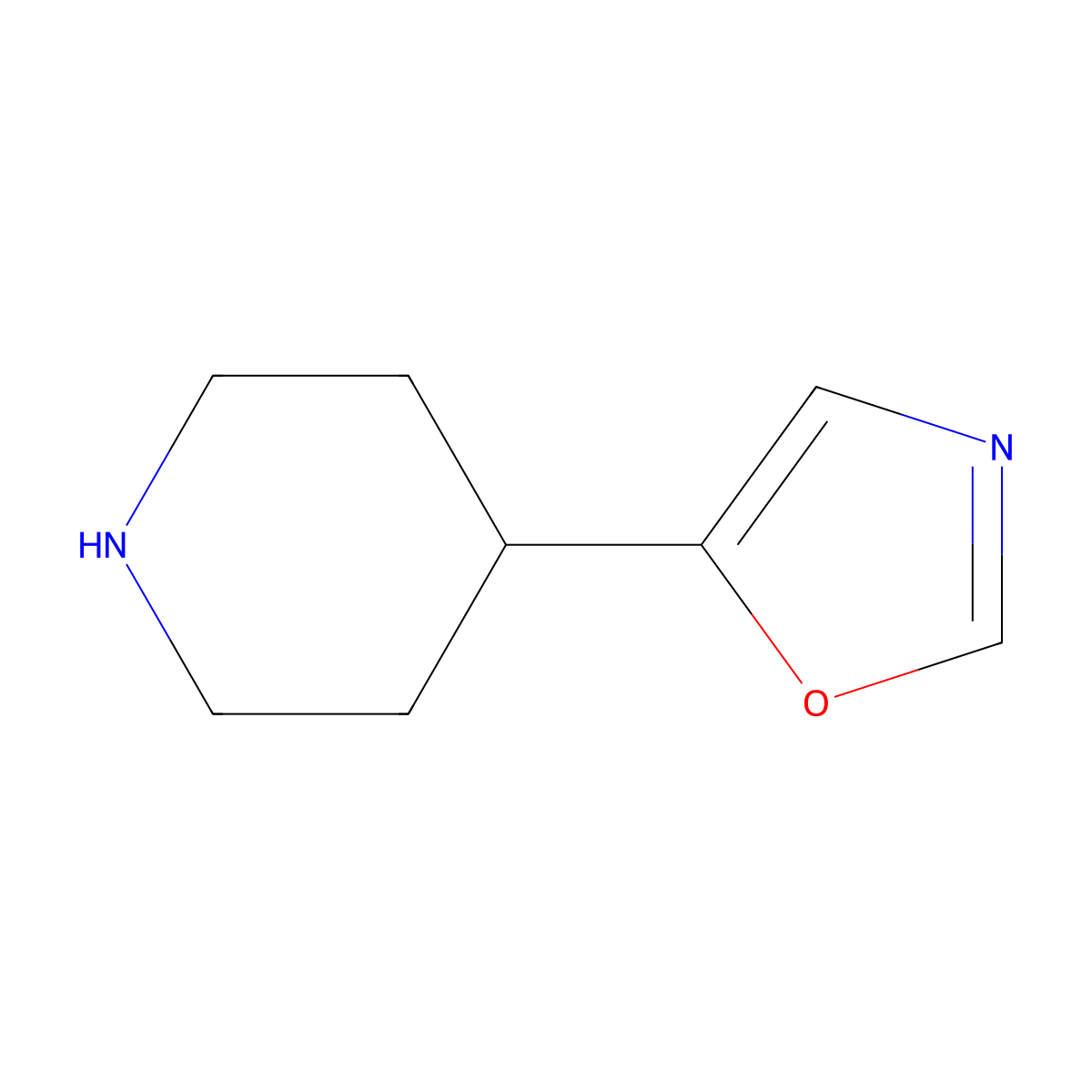 5-(Piperidin-4-yl)oxazole molecular structure, CAS 1211527-20-6