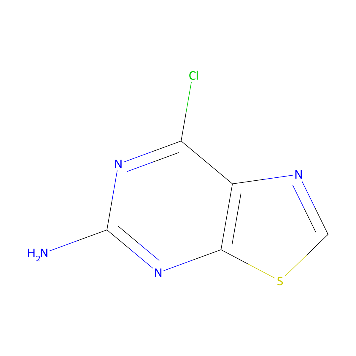7-Chlorothiazolo[5,4-d]pyrimidin-5-amine molecular structure, CAS 1211527-74-0