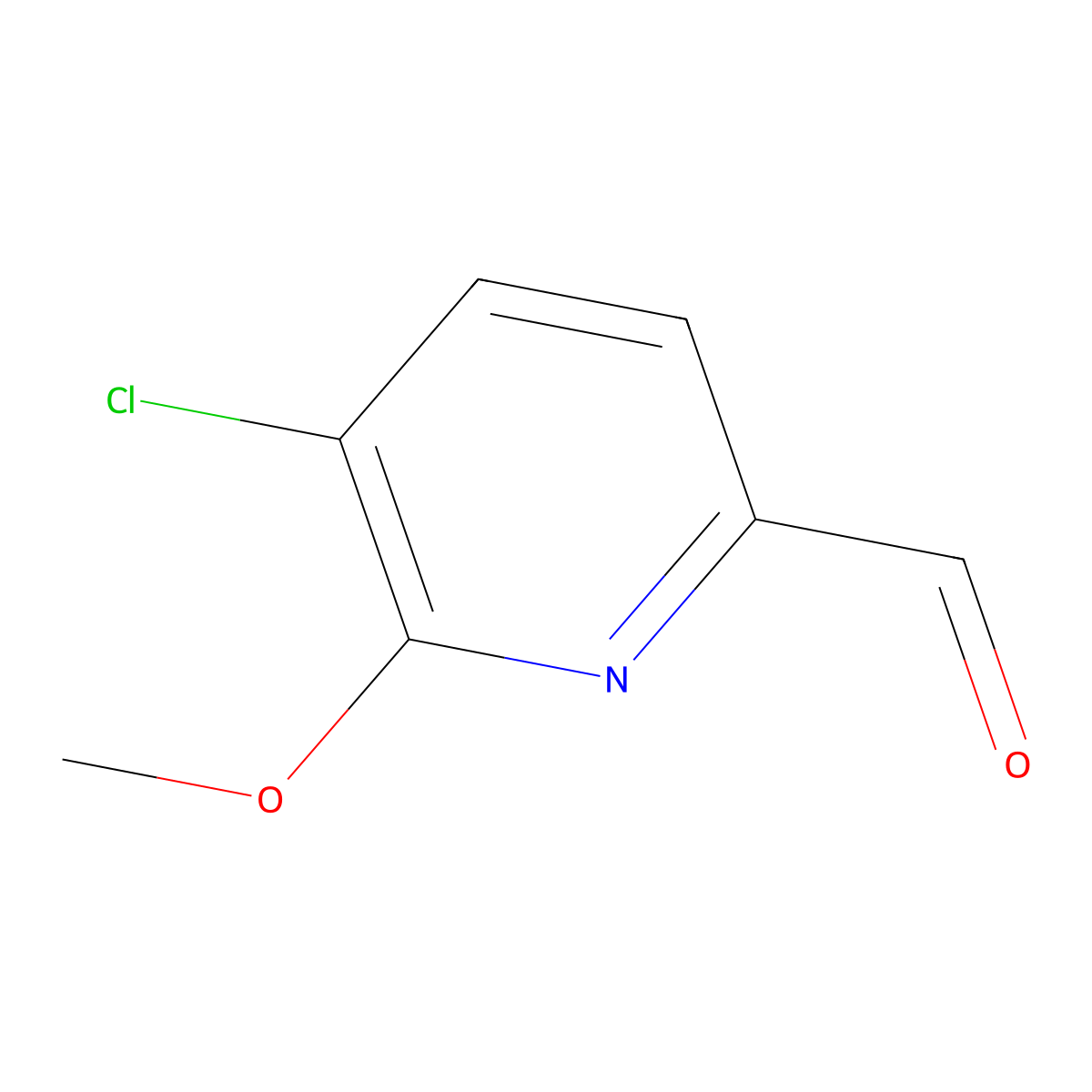 5-Chloro-6-methoxypicolinaldehyde molecular structure, CAS 1211527-87-5