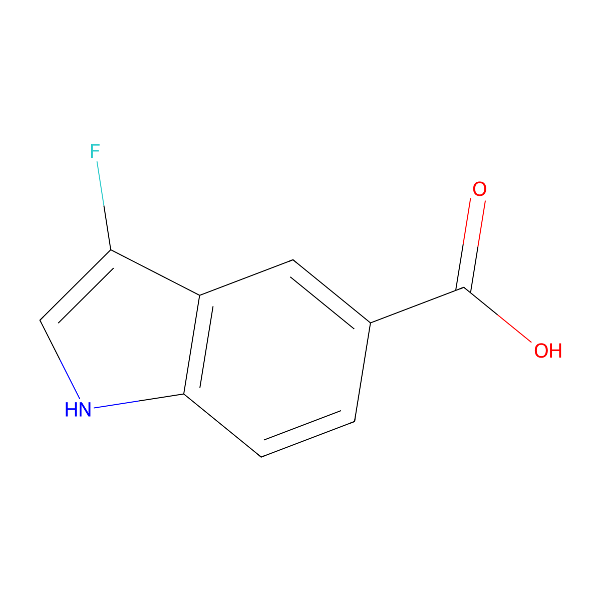 3-fluoro-1H-indole-5-carboxylic acid molecular structure, CAS 1211527-94-4