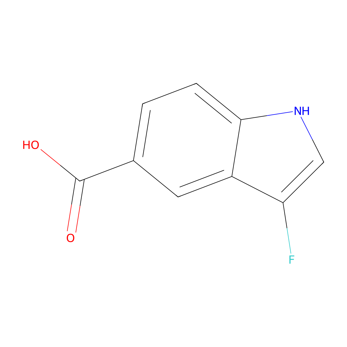 3-fluoro-1H-indole-5-carboxylic acid molecular structure, CAS 1211527-94-4