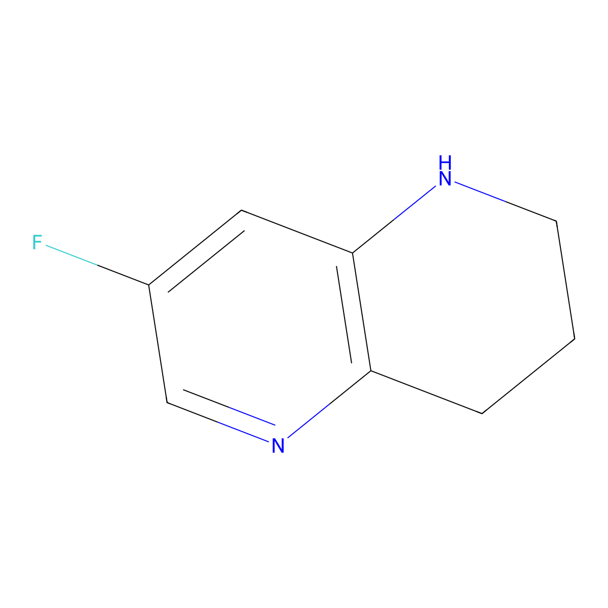 7-Fluoro-1,2,3,4-tetrahydro-1,5-naphthyridine molecular structure, CAS 1211527-95-5
