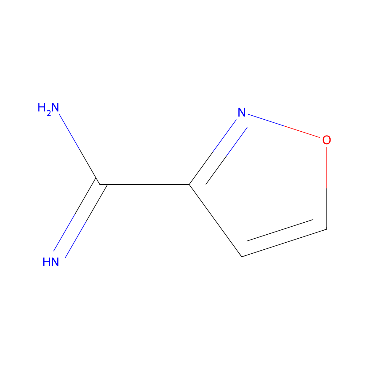 1,2-Oxazole-3-carboximidamide molecular structure, CAS 1211528-04-9