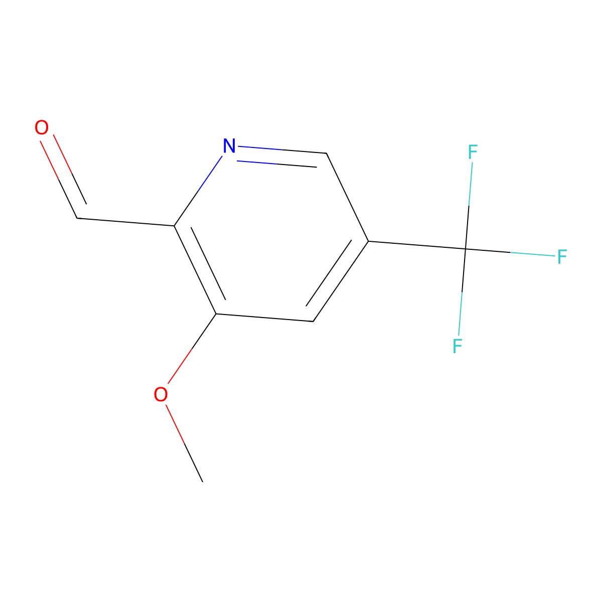 3-Methoxy-5-(trifluoromethyl)picolinaldehyde molecular structure, CAS 1211528-21-0