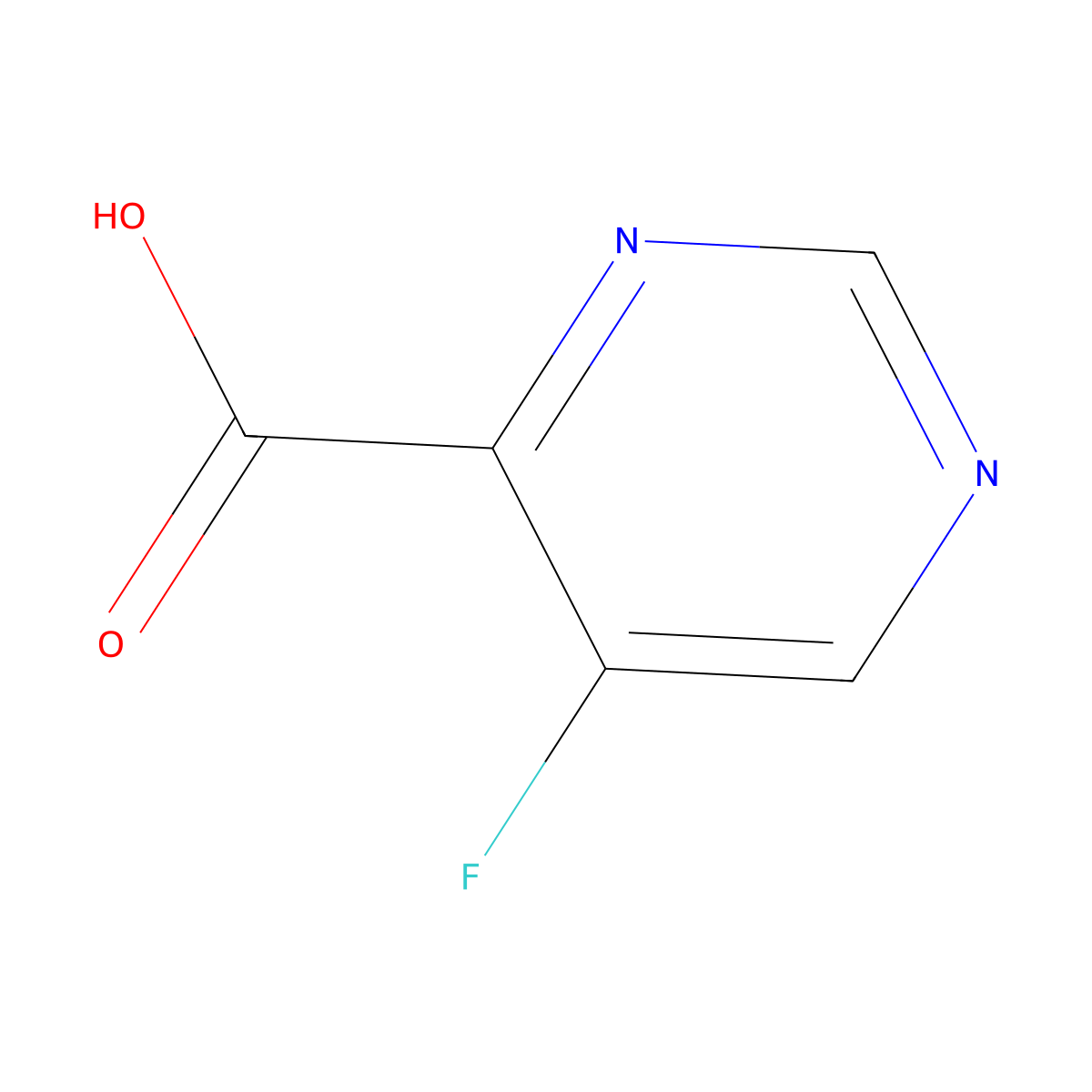 5-Fluoropyrimidine-4-carboxylic acid molecular structure, CAS 1211528-24-3