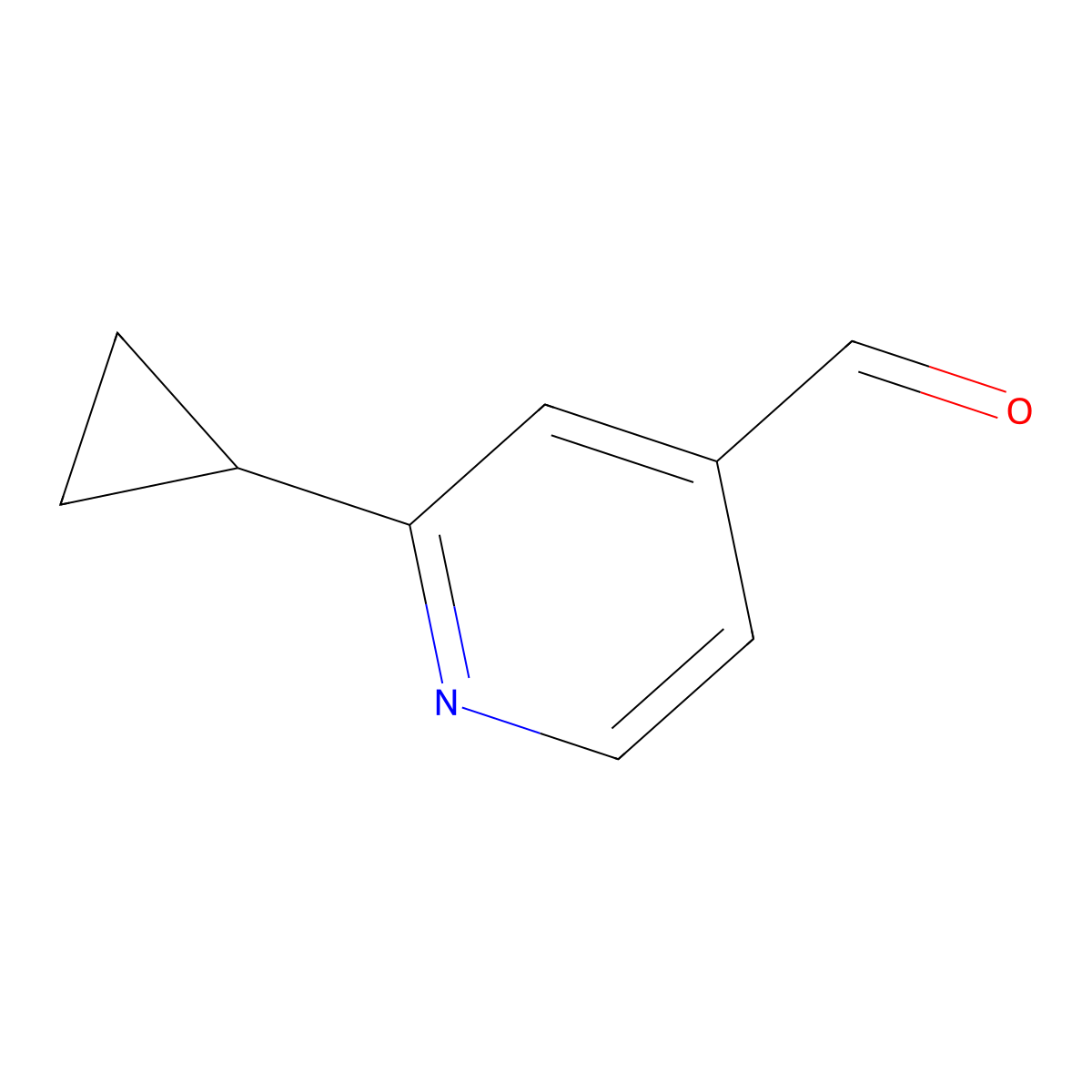 2-Cyclopropyl-4-pyridinecarboxaldehyde molecular structure, CAS 1211528-27-6