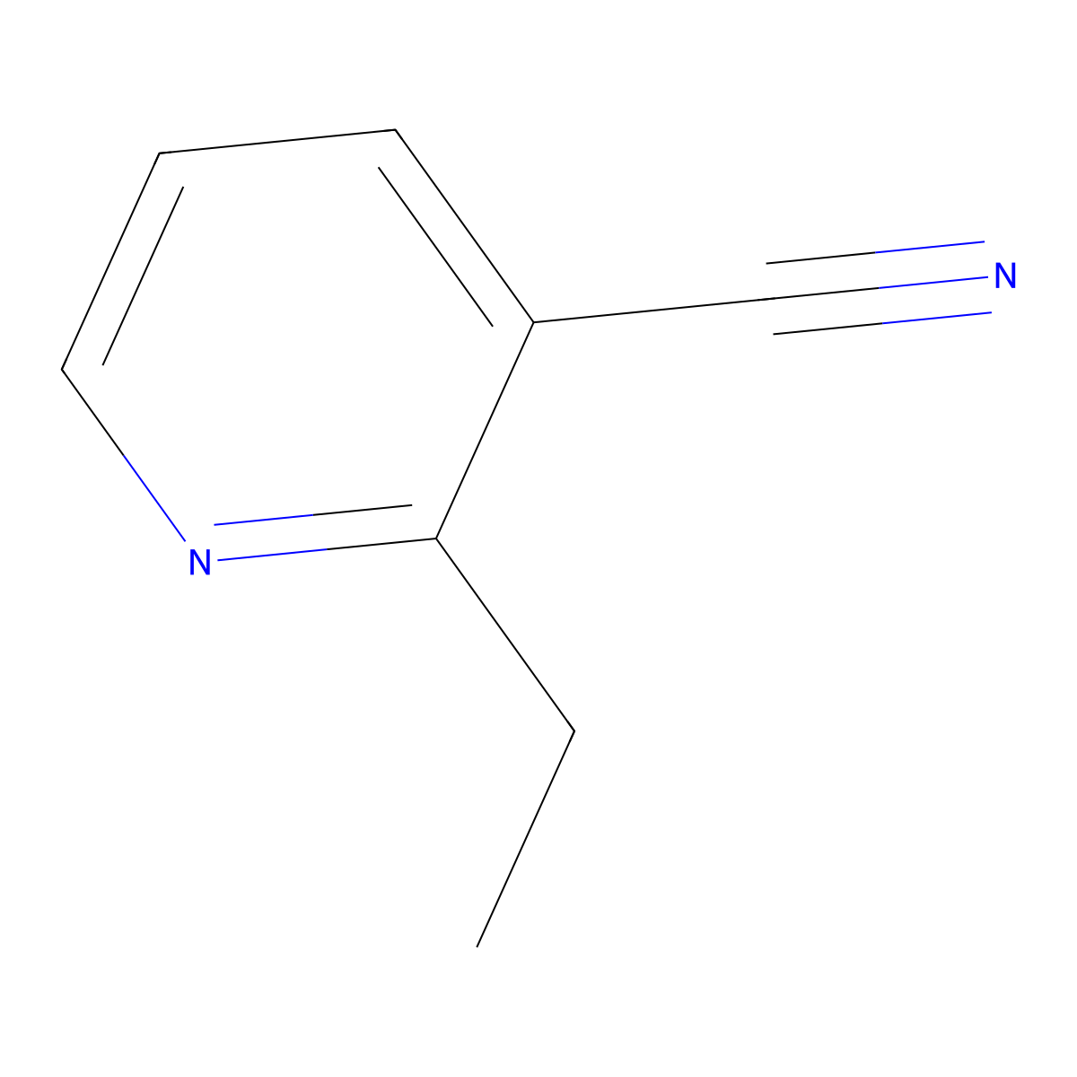 2-Ethylnicotinonitrile molecular structure, CAS 1211528-38-9
