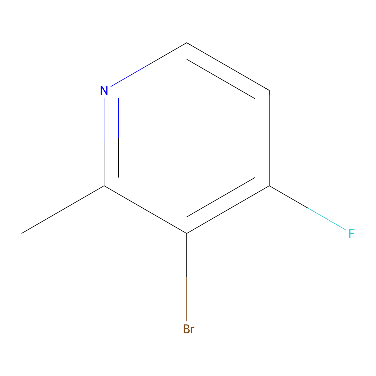 3-Bromo-4-fluoro-2-methylpyridine molecular structure, CAS 1211528-46-9