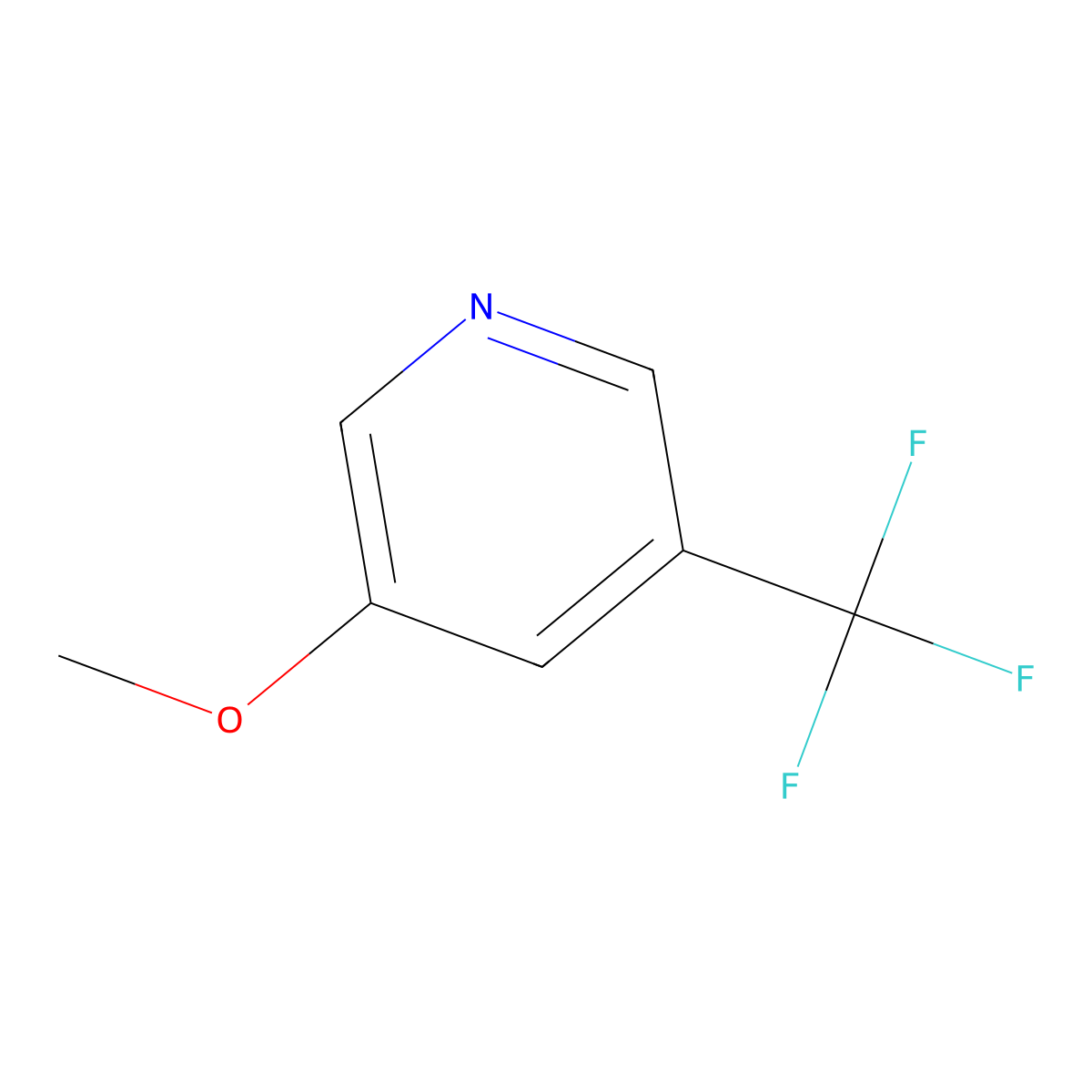 3-Methoxy-5-(trifluoromethyl)pyridine molecular structure, CAS 1211528-48-1