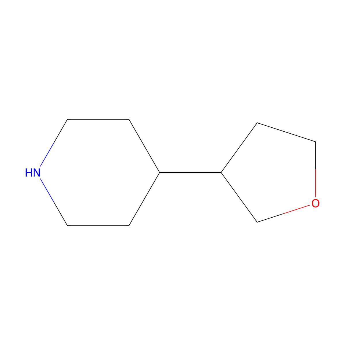 4-(Oxolan-3-yl)piperidine molecular structure, CAS 1211528-53-8