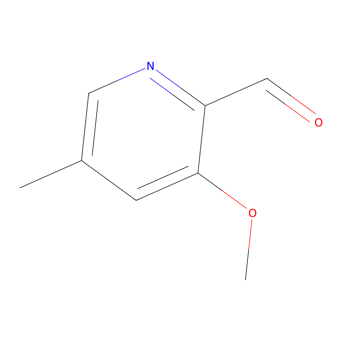 3-Methoxy-5-methylpicolinaldehyde molecular structure, CAS 1211528-72-1