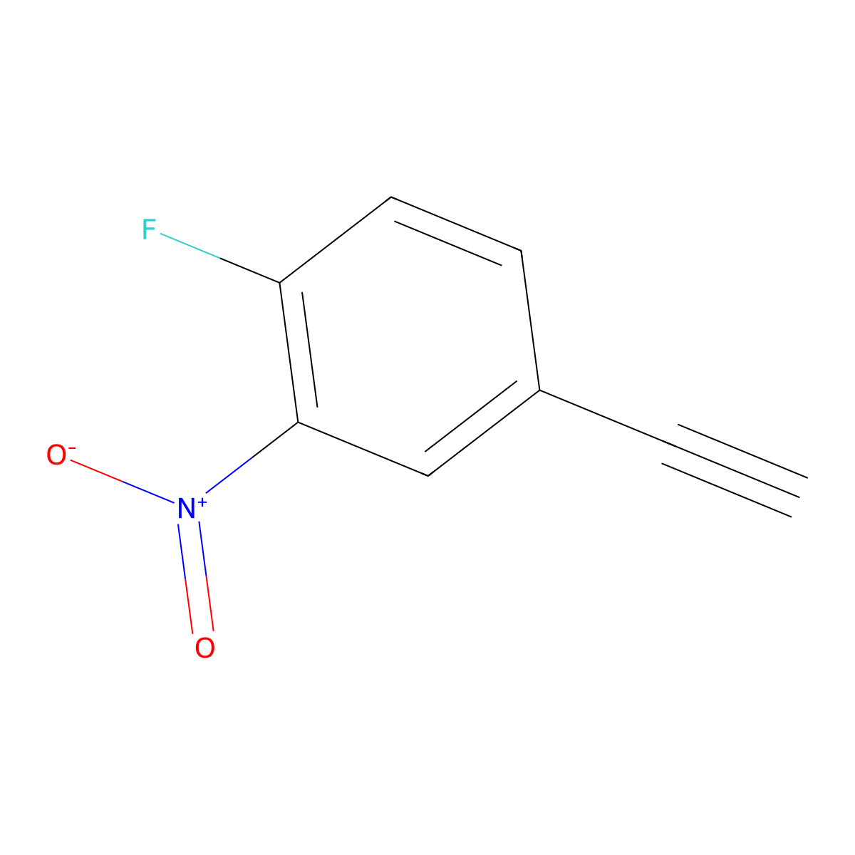 4-Ethynyl-1-fluoro-2-nitrobenzene molecular structure, CAS 1211528-74-3