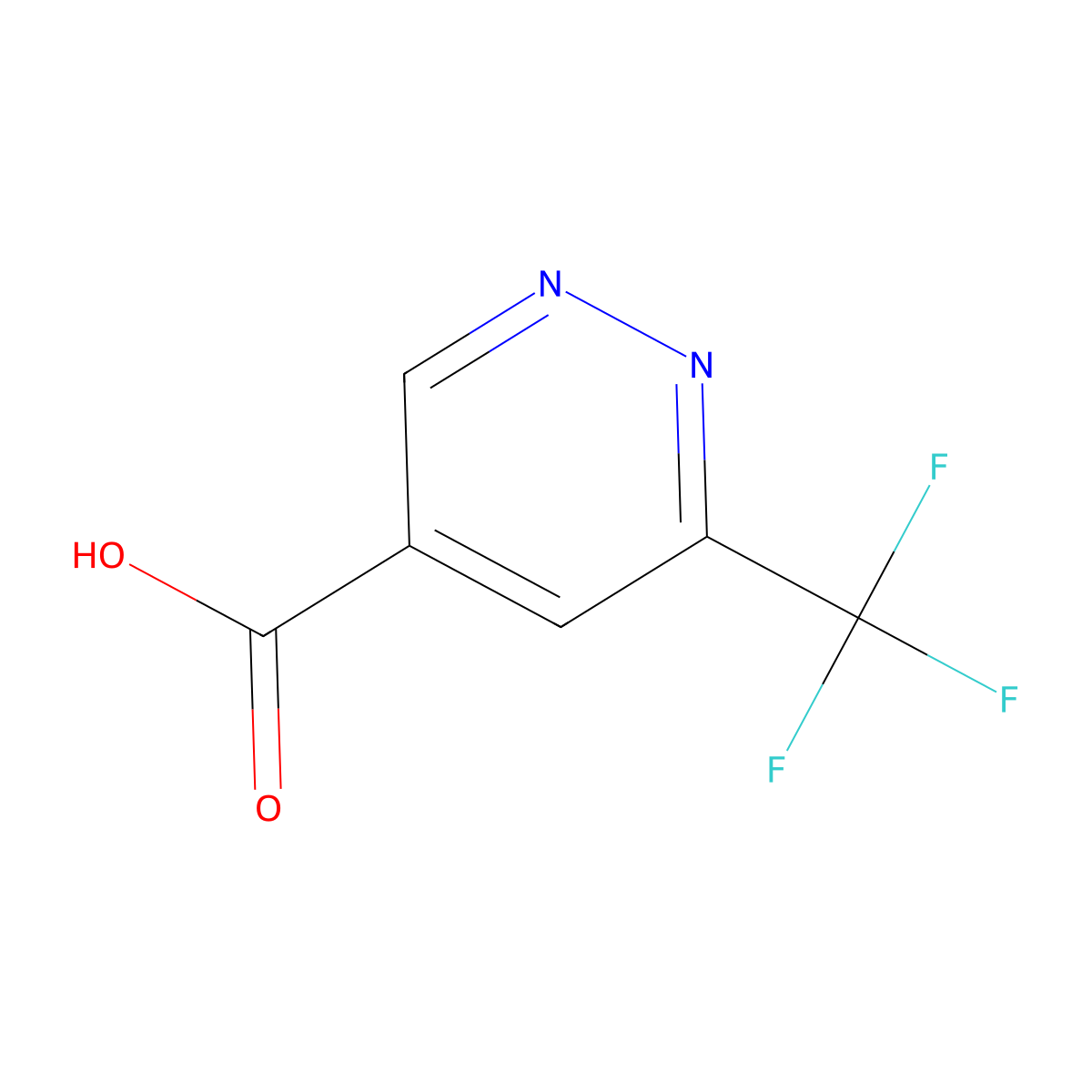 6-(Trifluoromethyl)pyridazine-4-carboxylic acid molecular structure, CAS 1211528-79-8