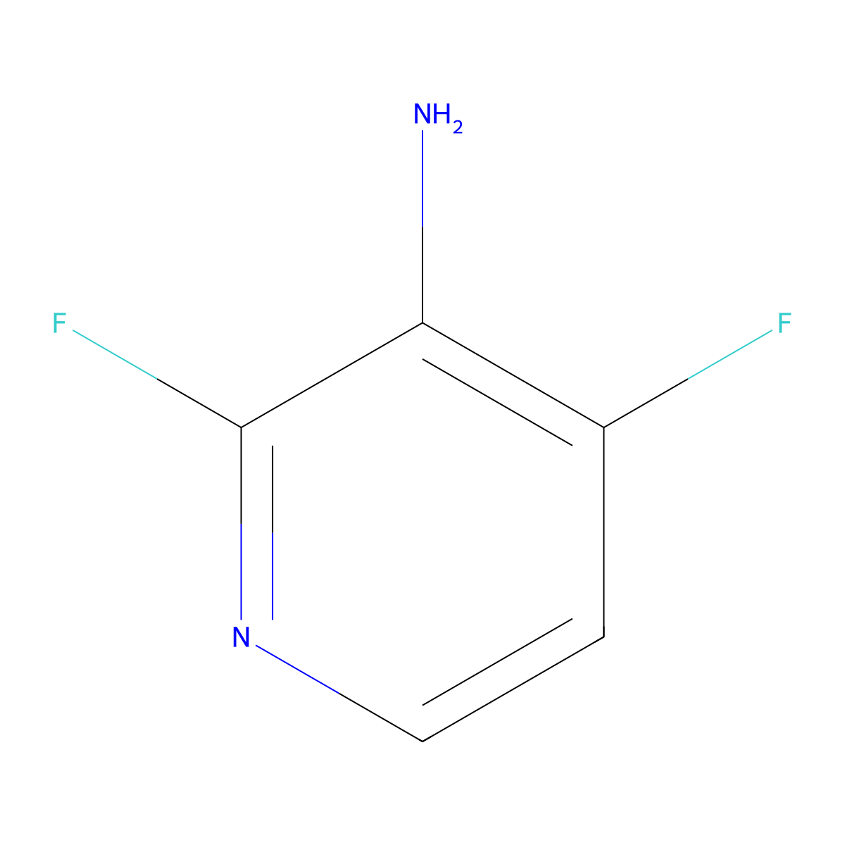 2,4-Difluoropyridin-3-amine molecular structure, CAS 1211528-95-8