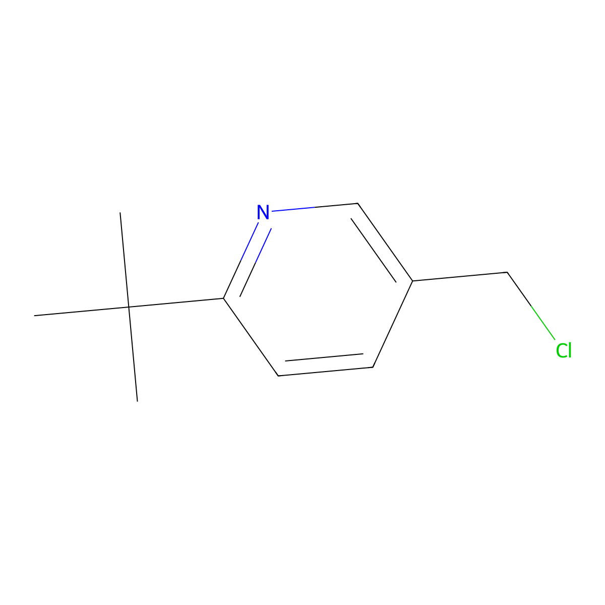 2-Tert-butyl-5-(chloromethyl)pyridine molecular structure, CAS 1211529-00-8