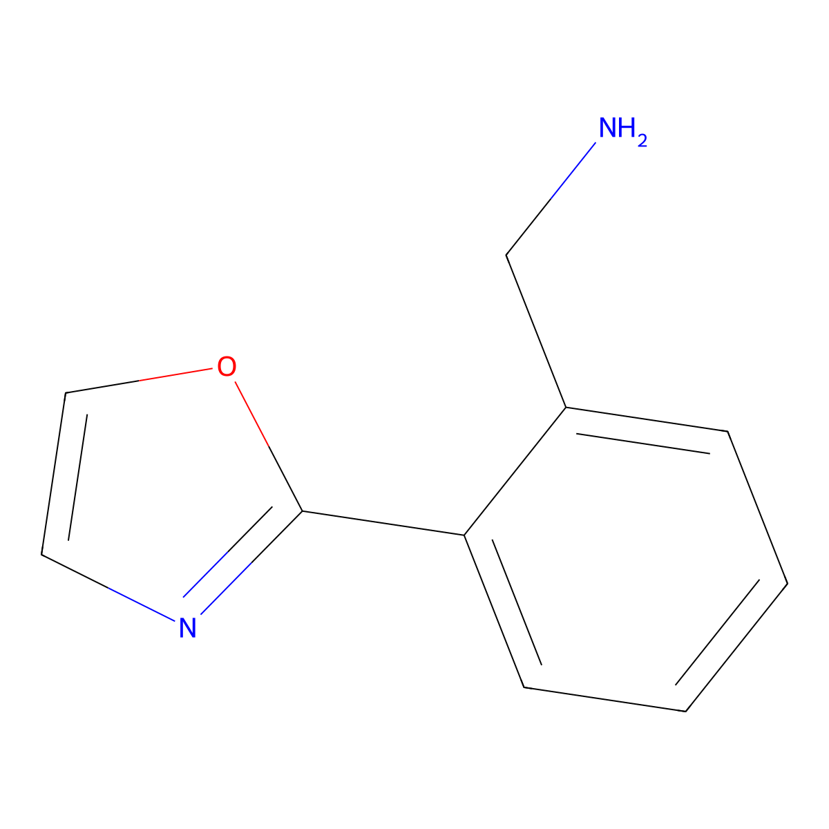 (2-(Oxazol-2-yl)phenyl)methanamine molecular structure, CAS 1211529-03-1