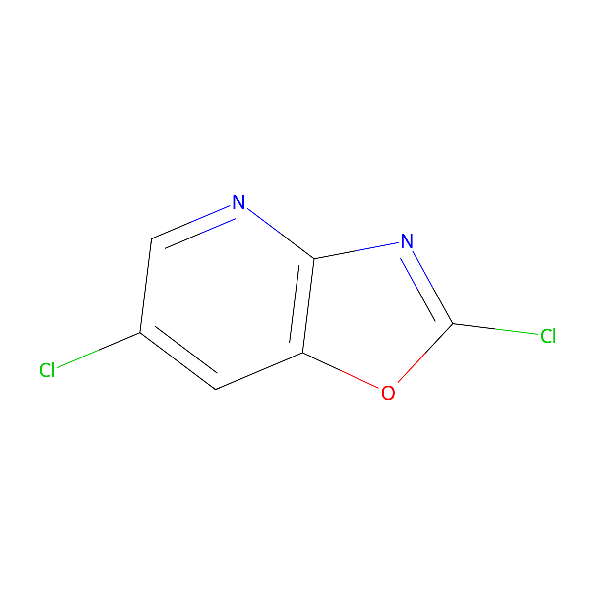 2,6-Dichloro-(1,3)oxazolo(4,5-b)pyridine molecular structure, CAS 1211529-07-5