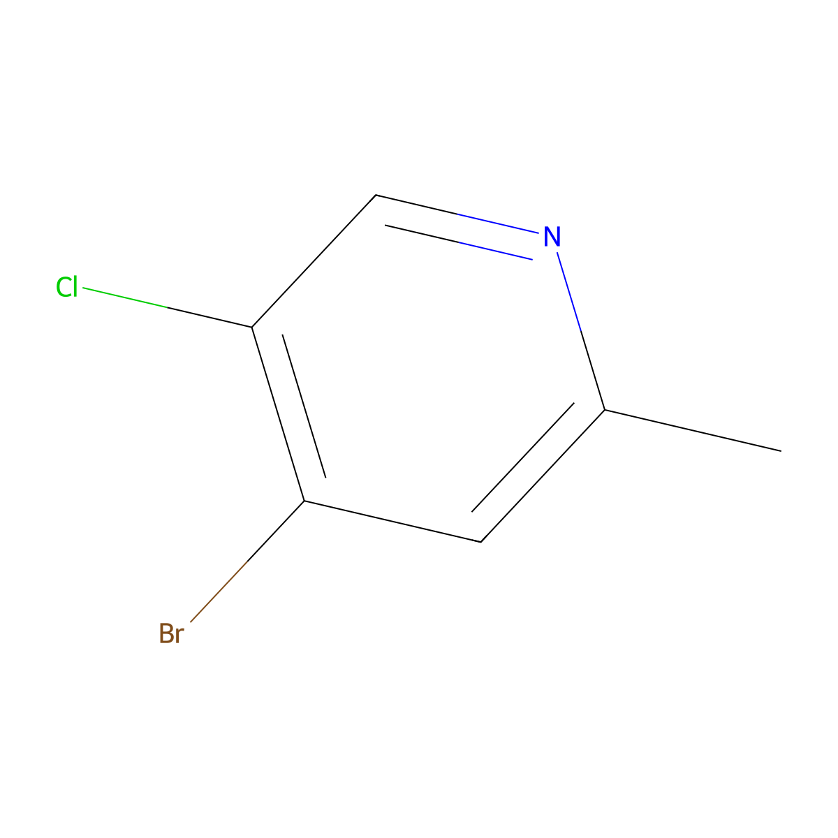 4-Bromo-5-chloro-2-methylpyridine molecular structure, CAS 1211529-34-8