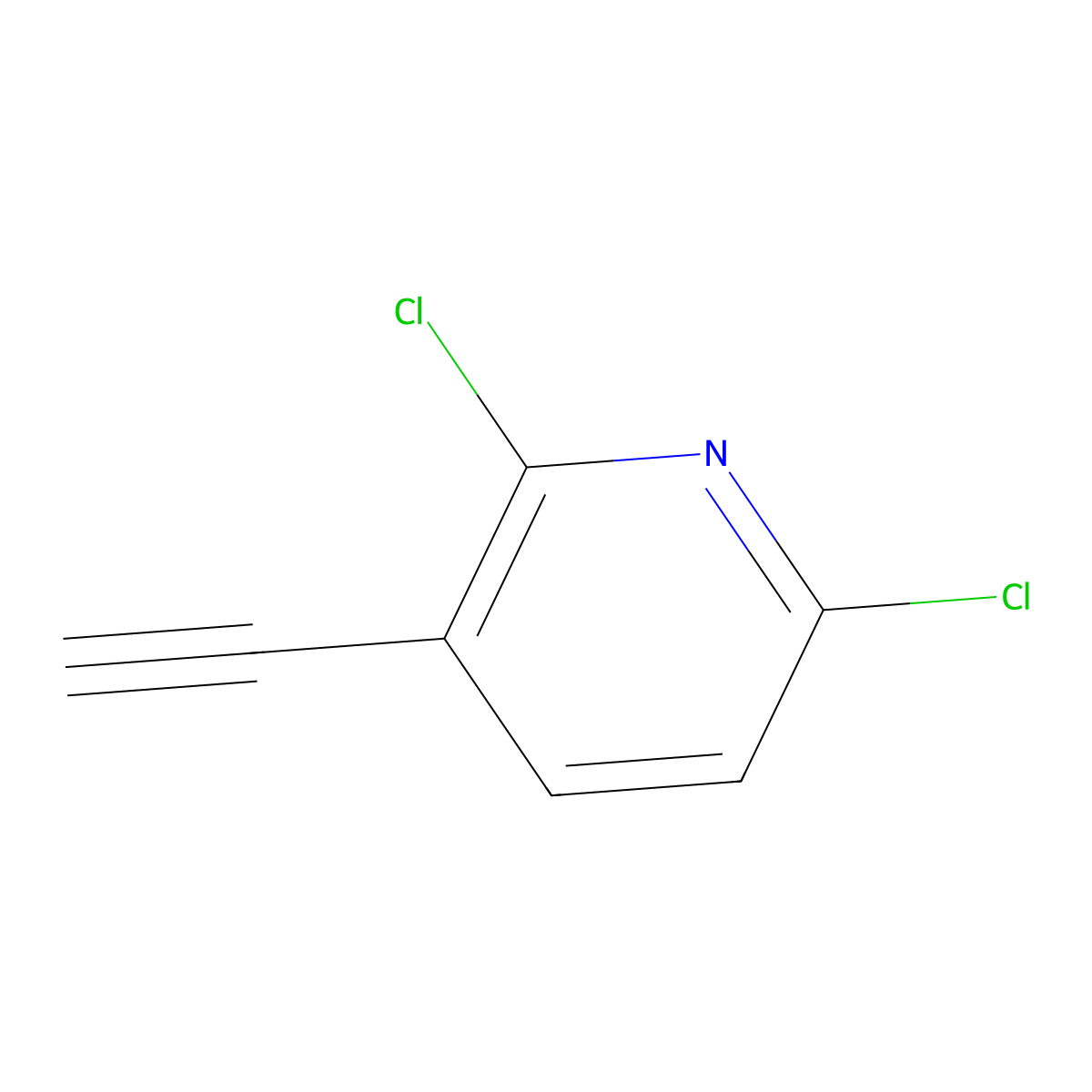 2,6-Dichloro-3-ethynylpyridine molecular structure, CAS 1211529-52-0