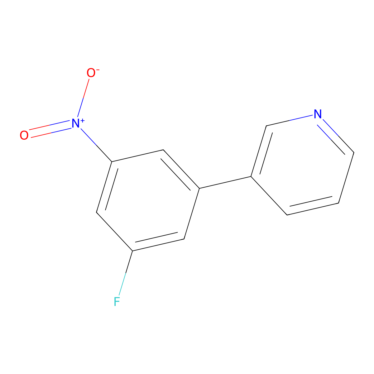 3-(3-Fluoro-5-nitrophenyl)pyridine molecular structure, CAS 1211529-72-4