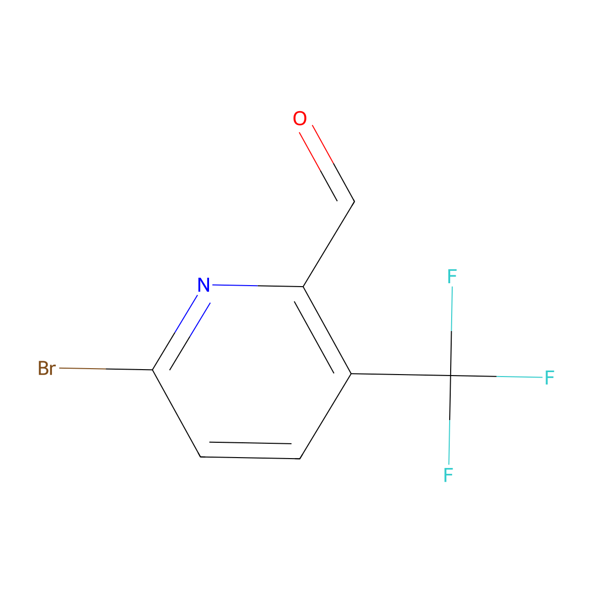 6-Bromo-3-(trifluoromethyl)picolinaldehyde molecular structure, CAS 1211529-73-5