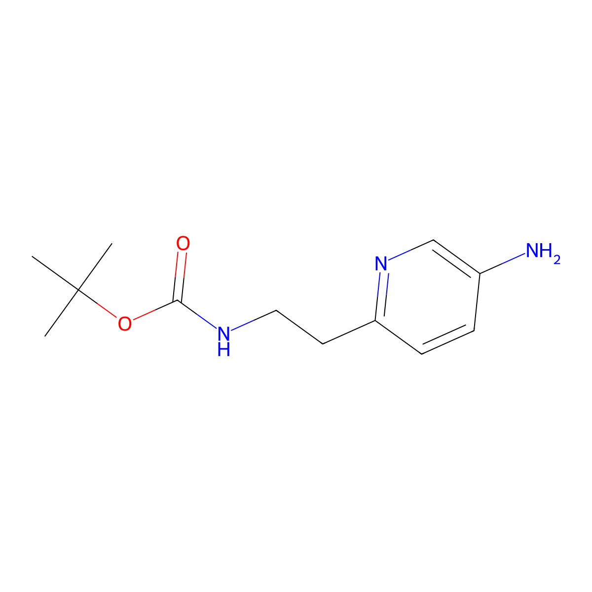 5-Amino-2-[2-(Boc-amino)ethyl]pyridine molecular structure, CAS 1211529-80-4