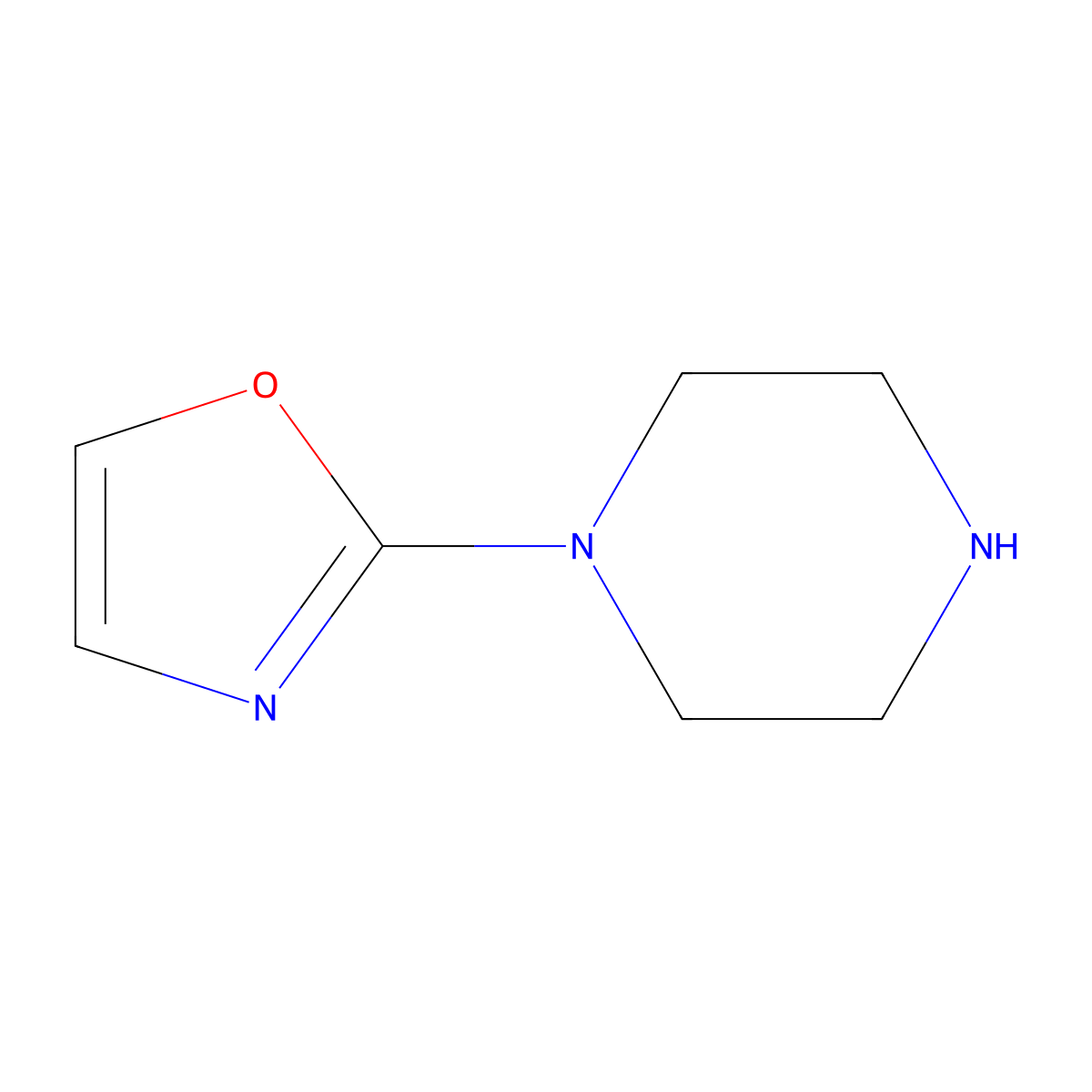 2-(Piperazin-1-yl)oxazole molecular structure, CAS 1211529-81-5