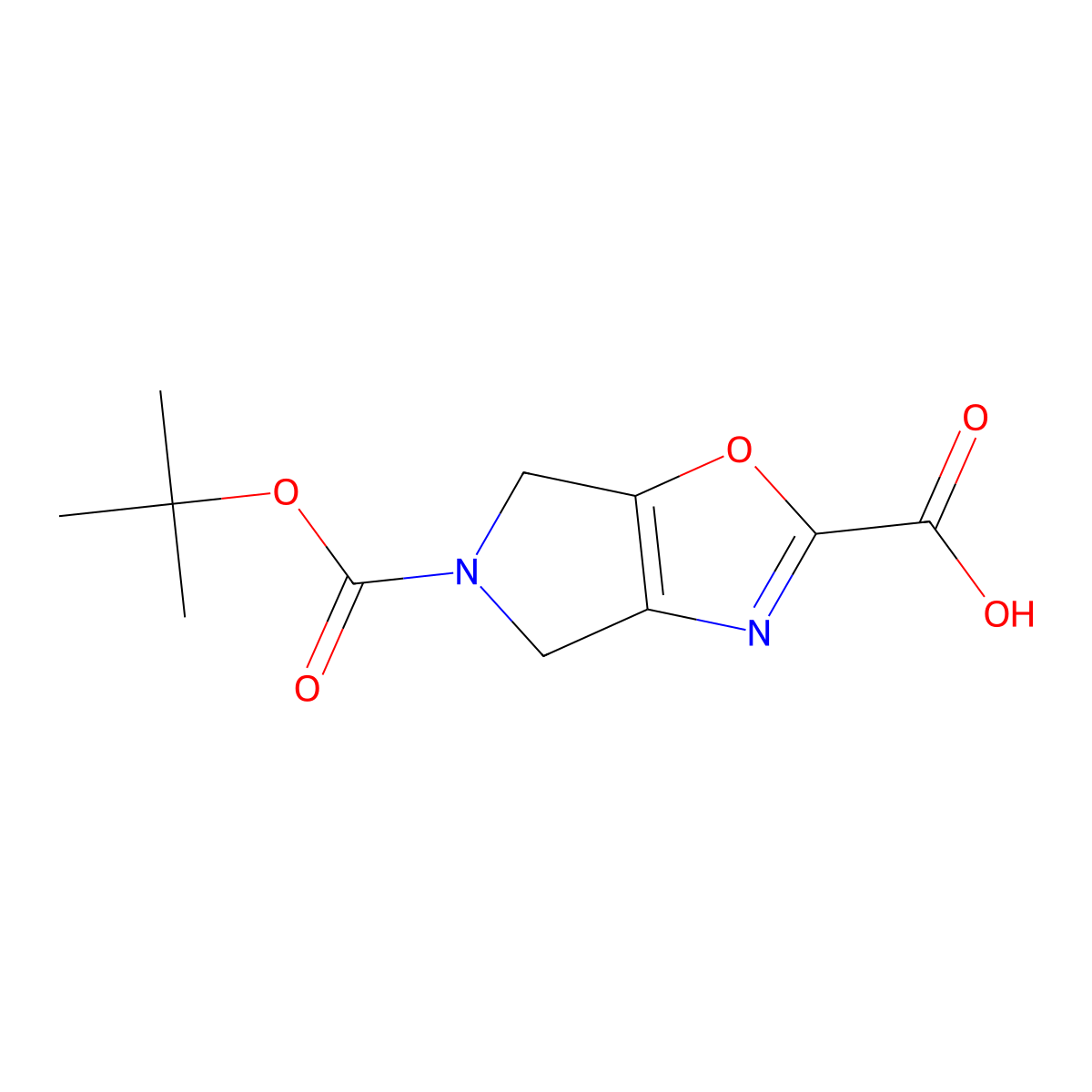 5-(Tert-butoxycarbonyl)-5,6-dihydro-4H-pyrrolo[3,4-D]oxazole-2-carboxylic acid molecular structure, CAS 1211529-82-6