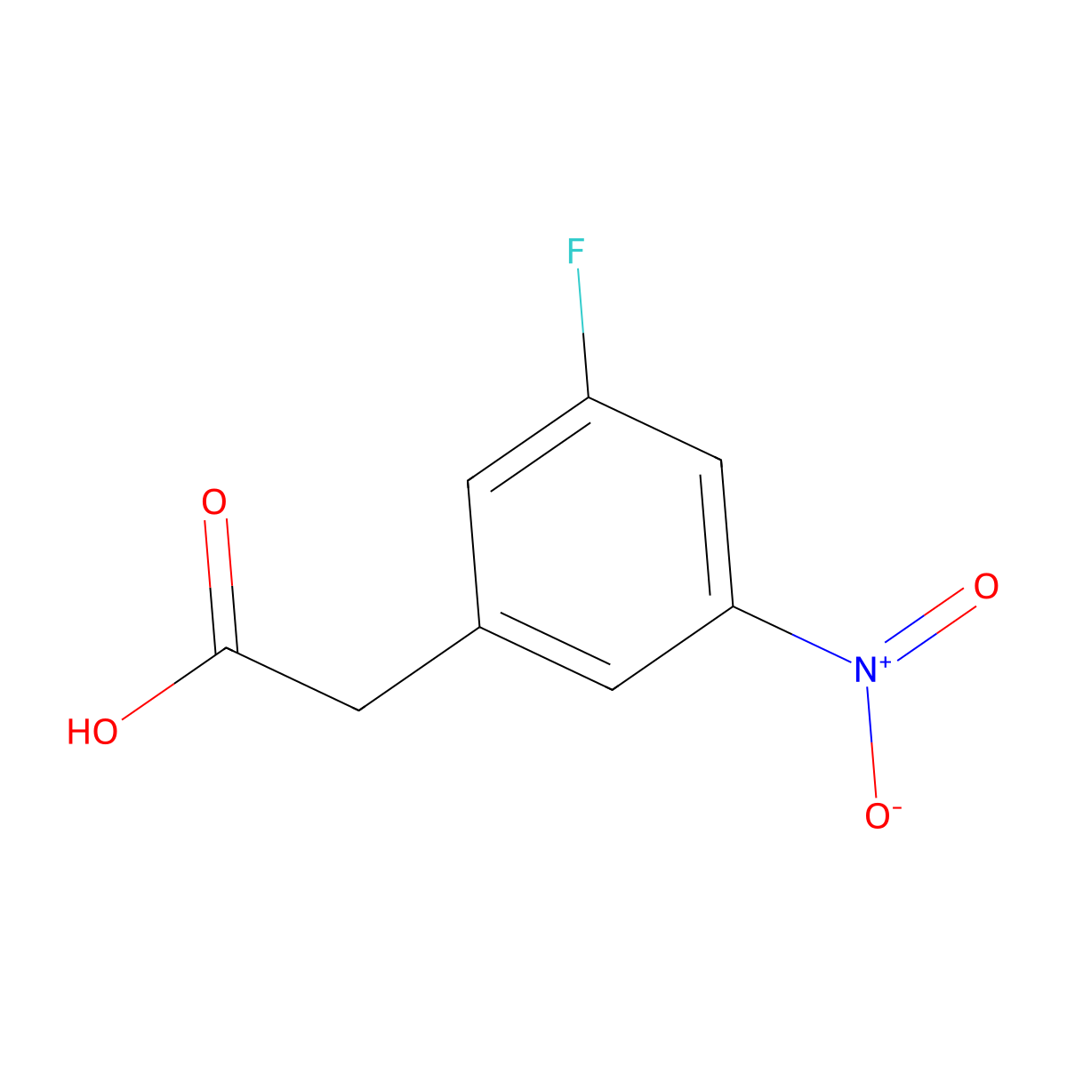 2-(3-Fluoro-5-nitrophenyl)acetic acid molecular structure, CAS 1211529-88-2