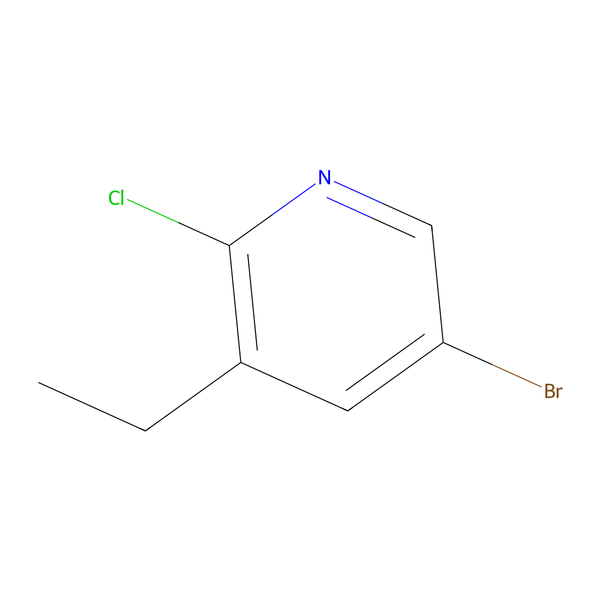 5-Bromo-2-chloro-3-ethylpyridine molecular structure, CAS 1211529-99-5