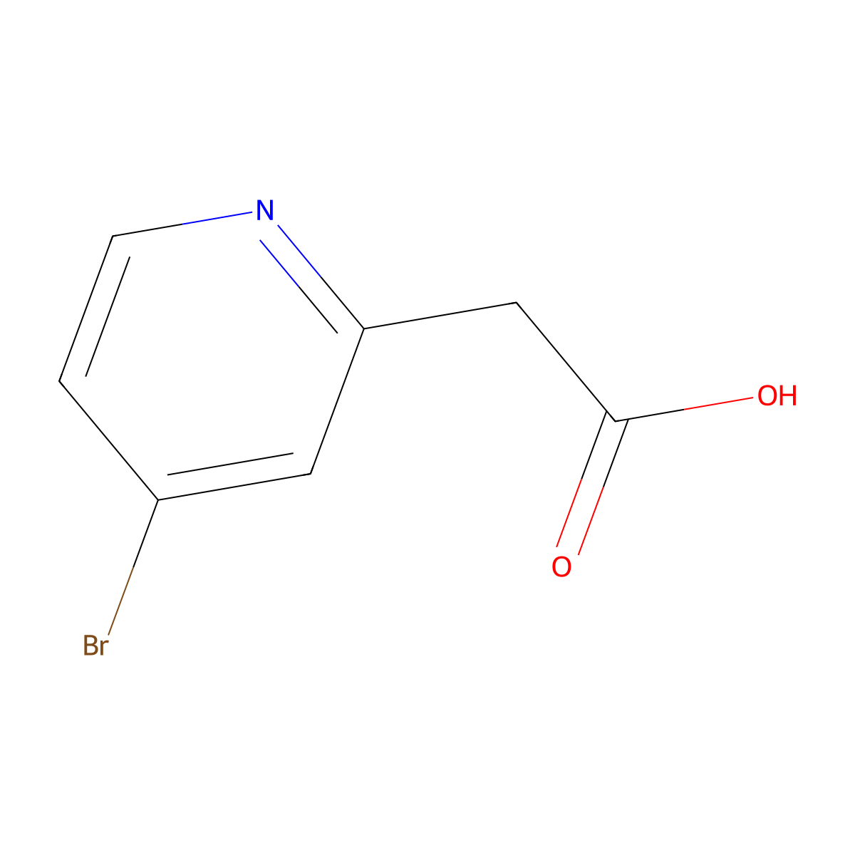 2-(4-Bromopyridin-2-YL)acetic acid molecular structure, CAS 1211530-21-0