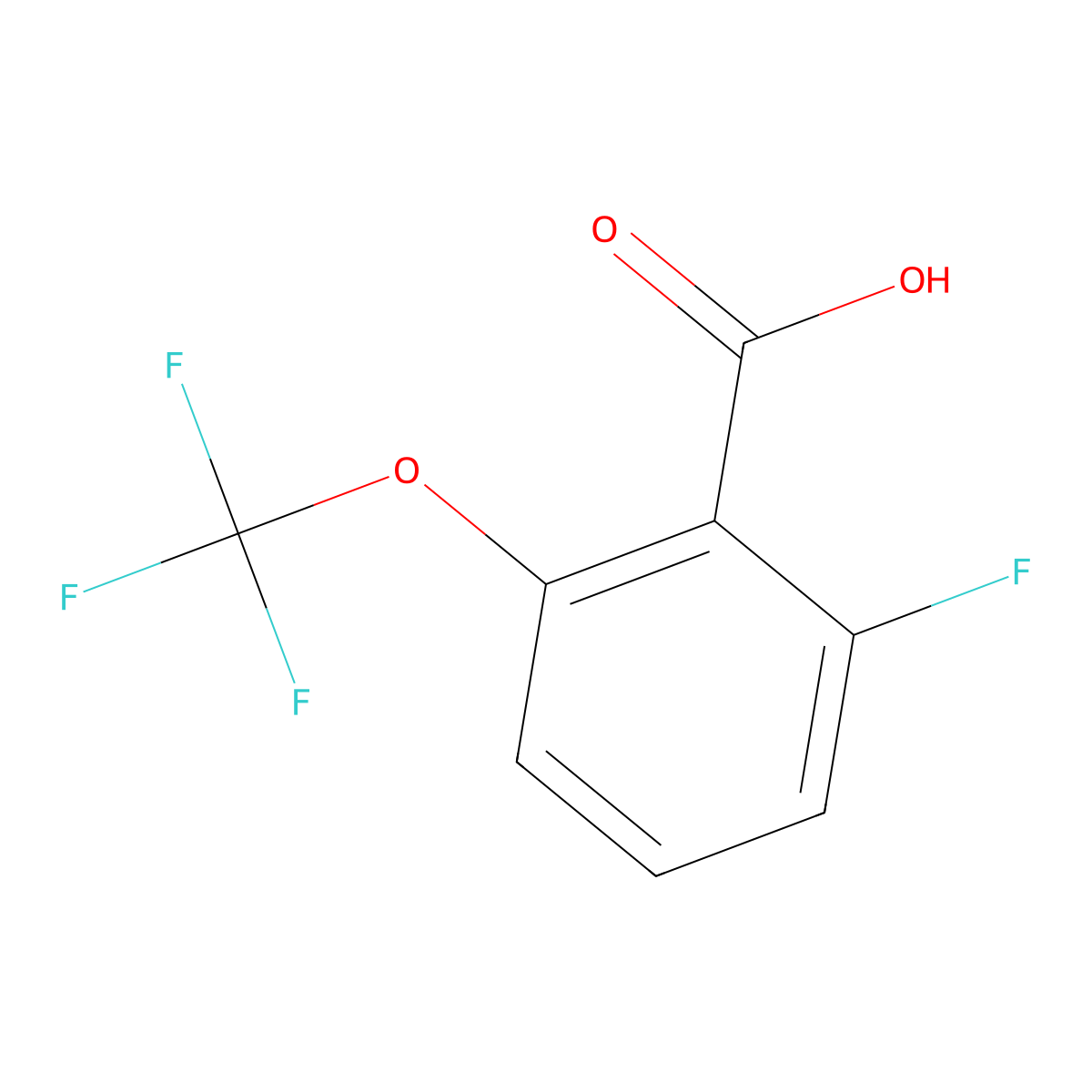 2-Fluoro-6-(trifluoromethoxy)benzoic acid molecular structure, CAS 1211530-22-1