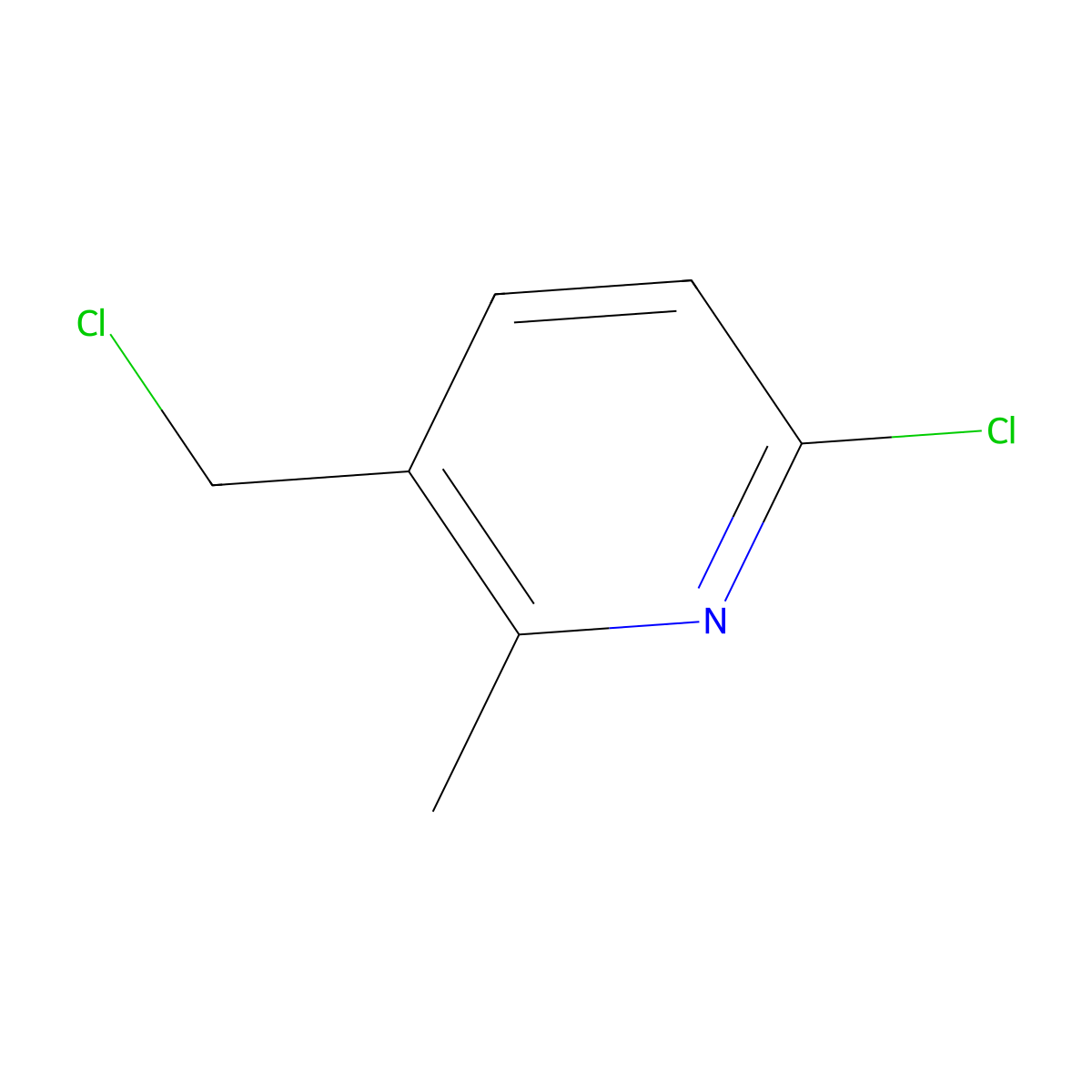 6-Chloro-3-(chloromethyl)-2-methylpyridine molecular structure, CAS 1211530-38-9