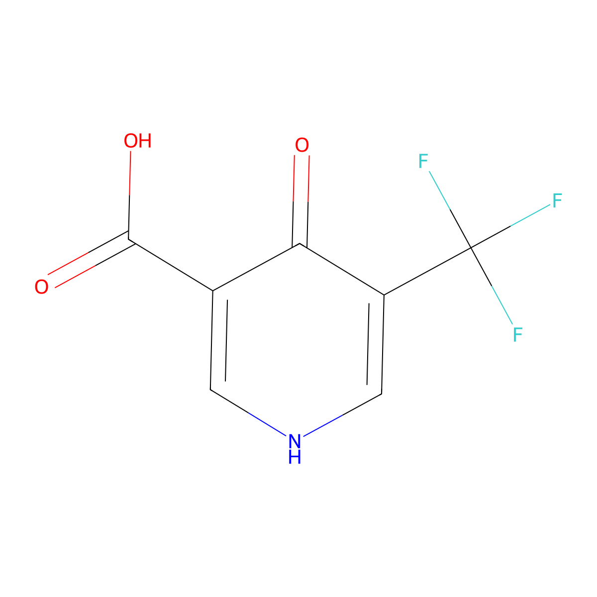 4-Hydroxy-5-(trifluoromethyl)pyridine-3-carboxylic acid molecular structure, CAS 1211530-53-8