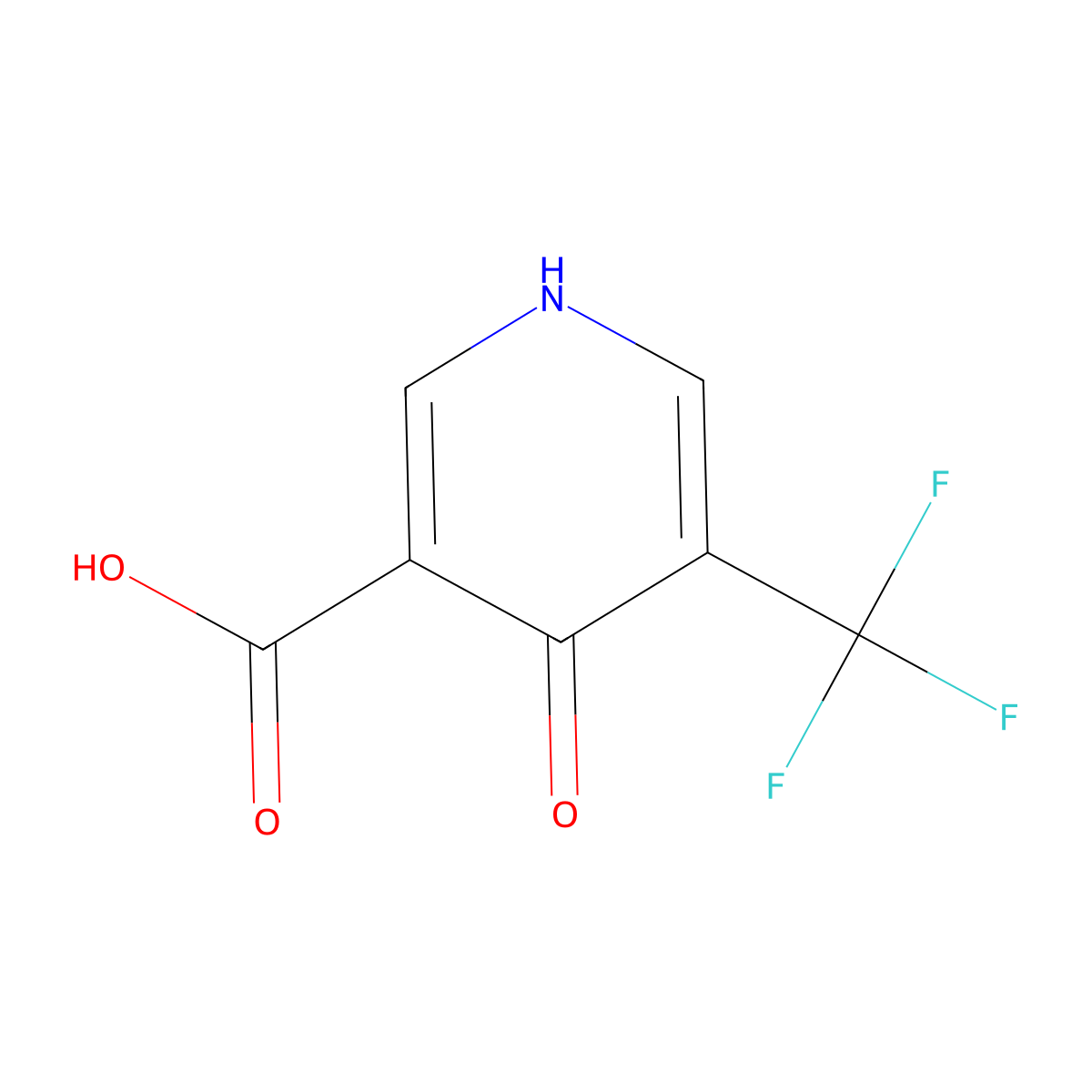 4-Hydroxy-5-(trifluoromethyl)pyridine-3-carboxylic acid molecular structure, CAS 1211530-53-8