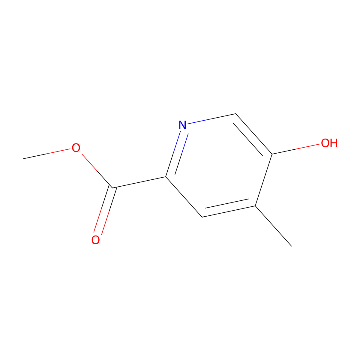 Methyl 5-hydroxy-4-methylpicolinate molecular structure, CAS 1211530-55-0