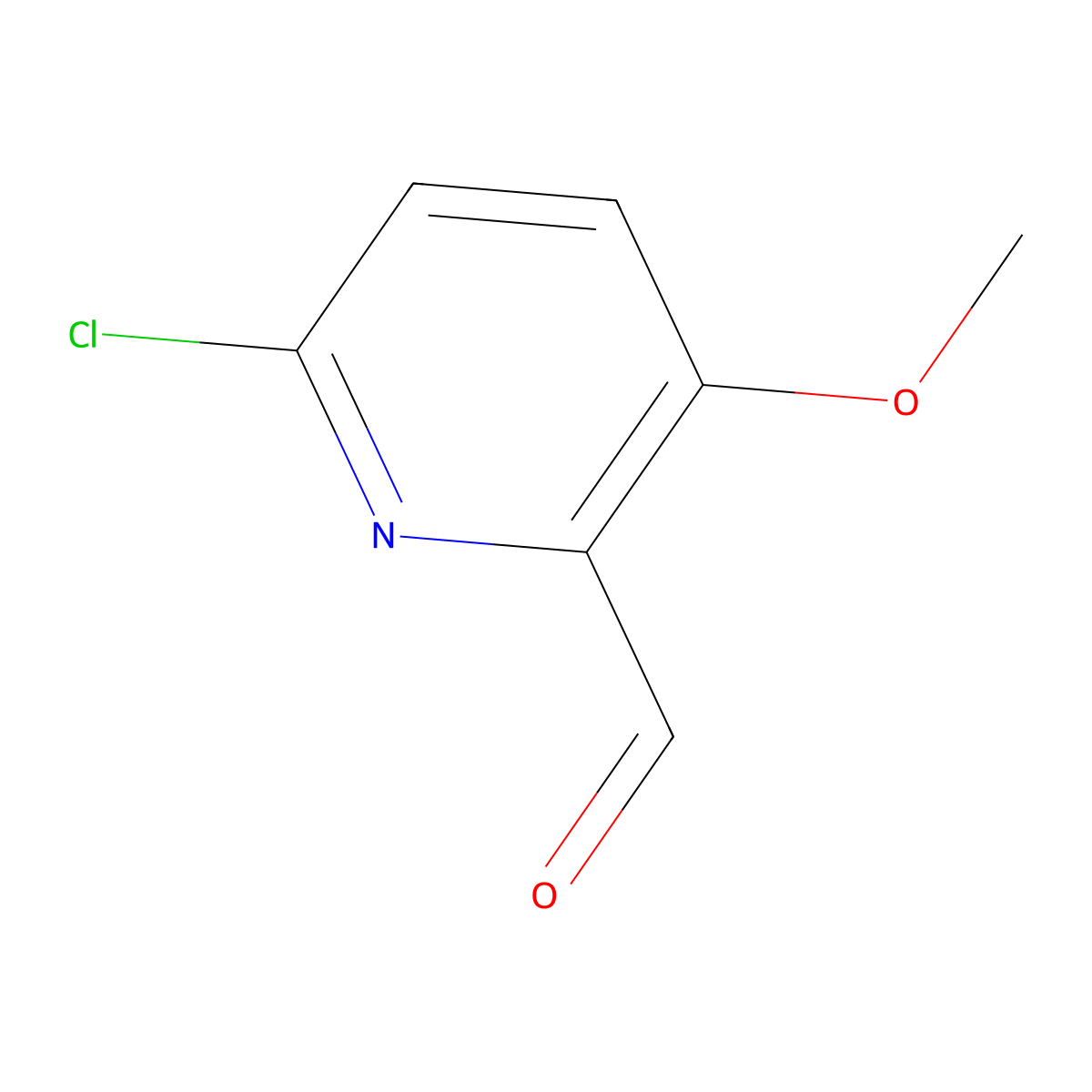 6-Chloro-3-methoxypicolinaldehyde molecular structure, CAS 1211530-57-2