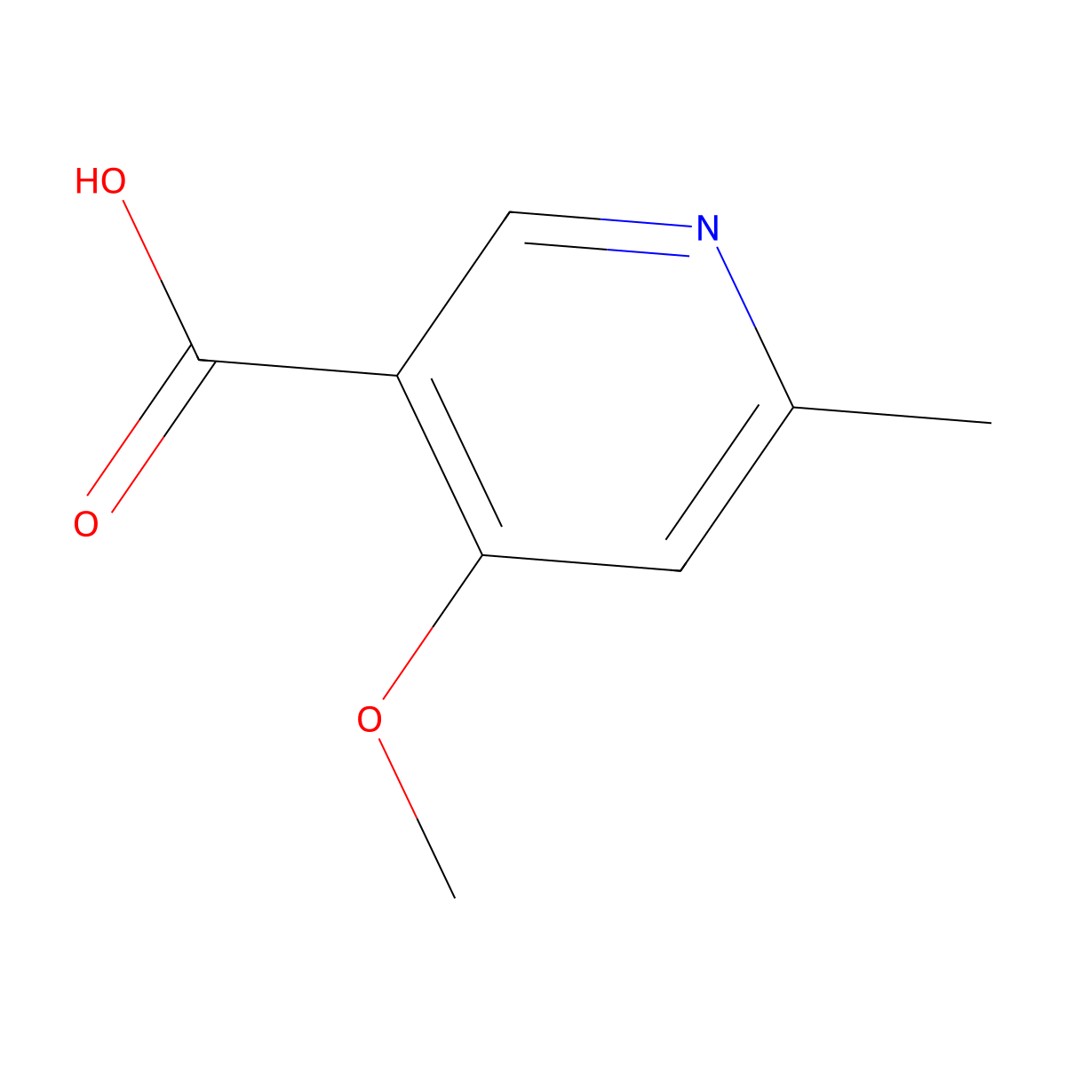 4-Methoxy-6-methylnicotinic acid molecular structure, CAS 1211530-77-6