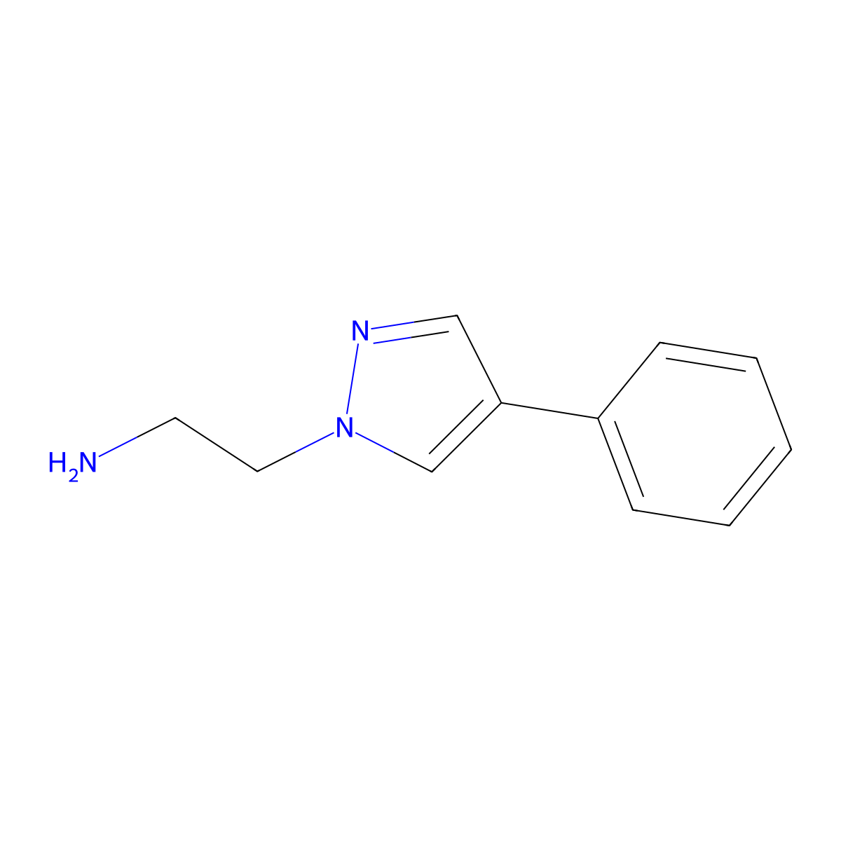 1-(2-Aminoethyl)-4-phenyl-pyrazole molecular structure, CAS 1211530-81-2