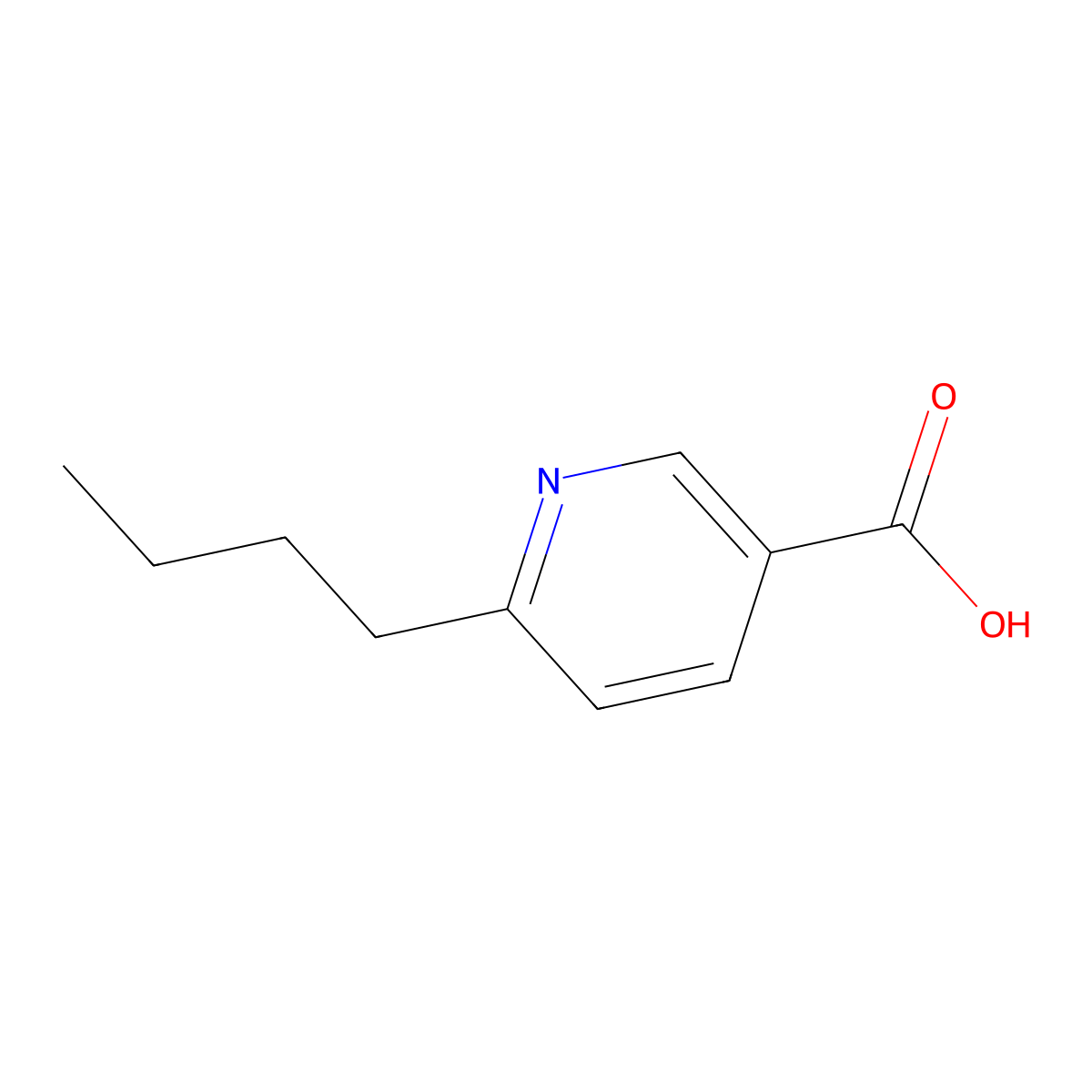 6-Butylpyridine-3-carboxylic acid molecular structure, CAS 1211530-84-5
