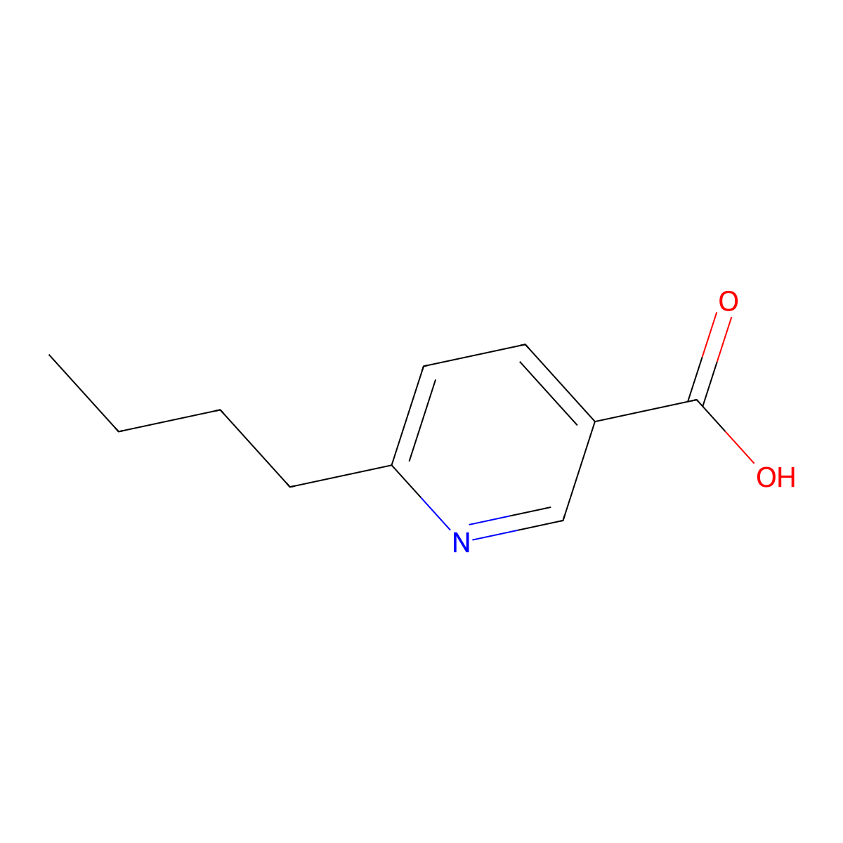 6-Butylpyridine-3-carboxylic acid molecular structure, CAS 1211530-84-5